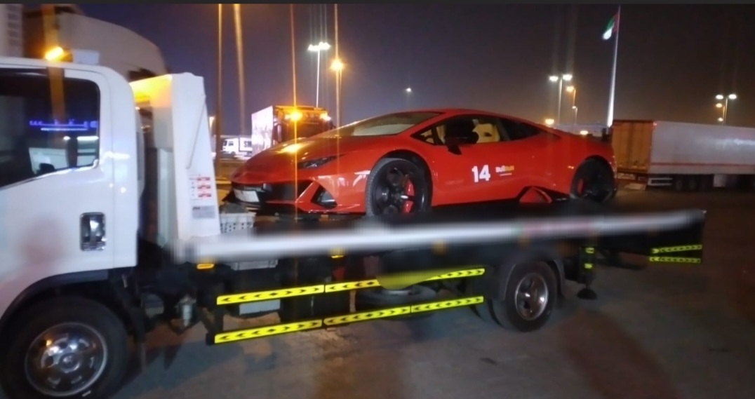 Lamborghini sports car recovery